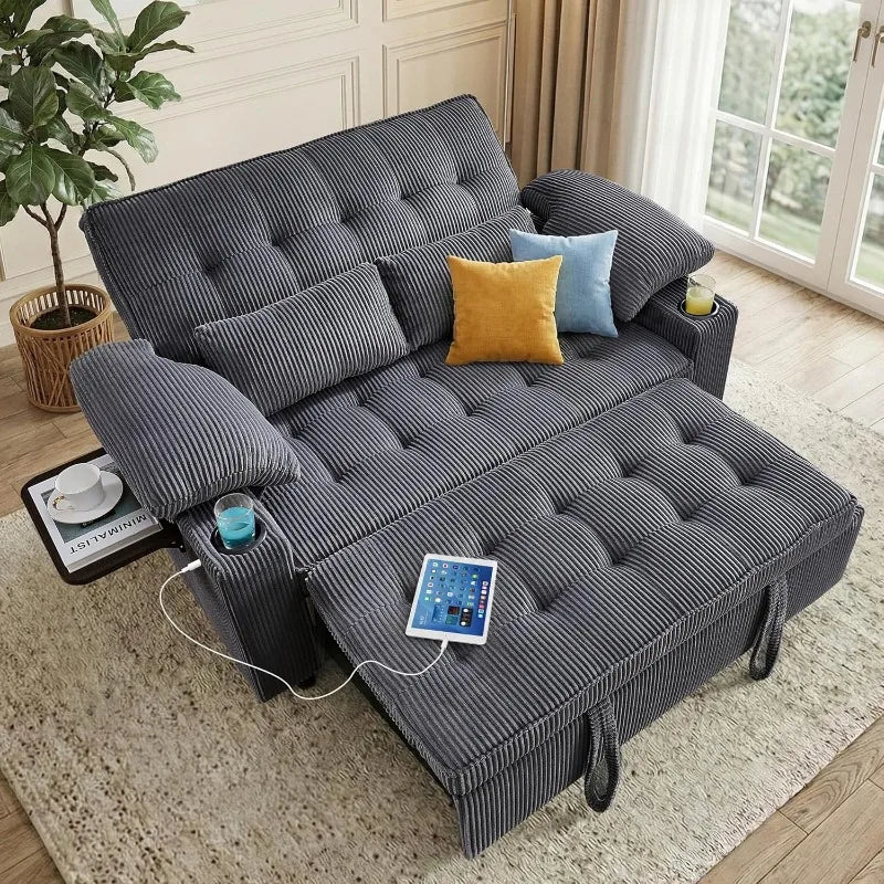 XMSJ Sleeper Sofa Bed Convertible Couch For Living Room